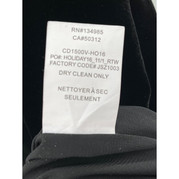 For Love and Lemons Collette Plunging V Black Velvet Dress Size XS - Picture 7 of 9